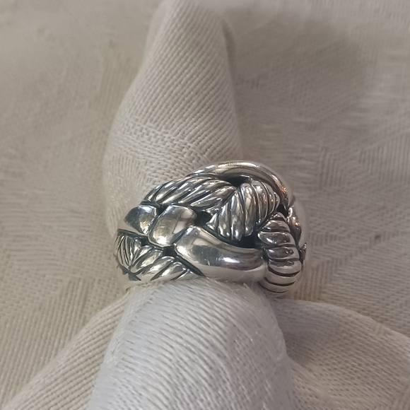 David Yurman Belmont Curb Chain Ring, SS, Size 6 - Picture 3 of 15